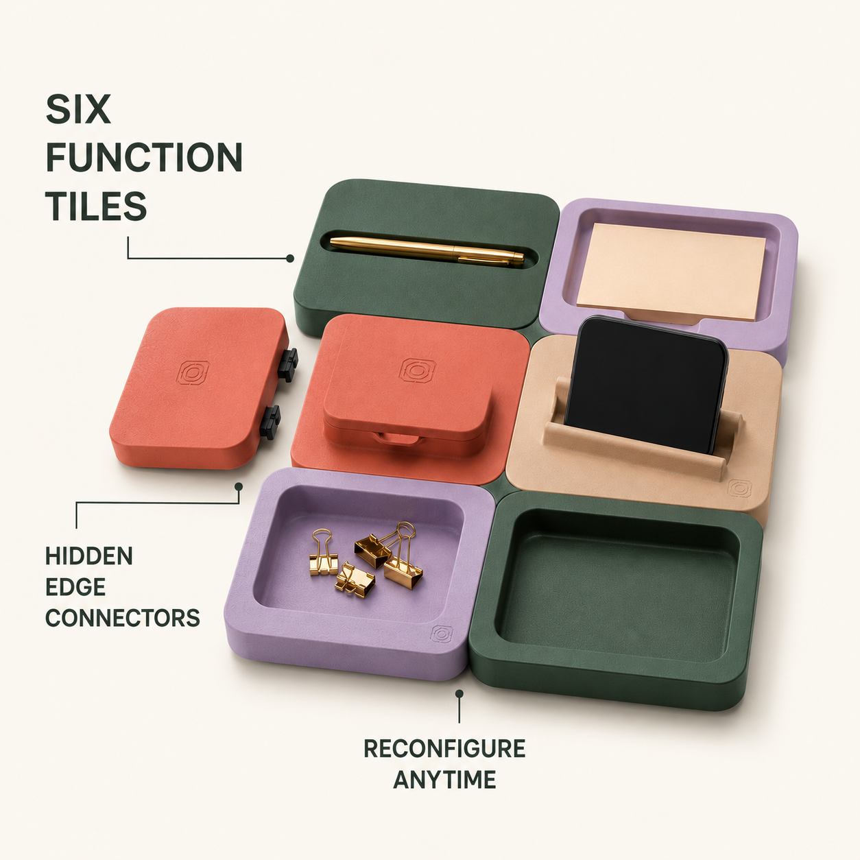 GridTray Interlocking Desk Tiles