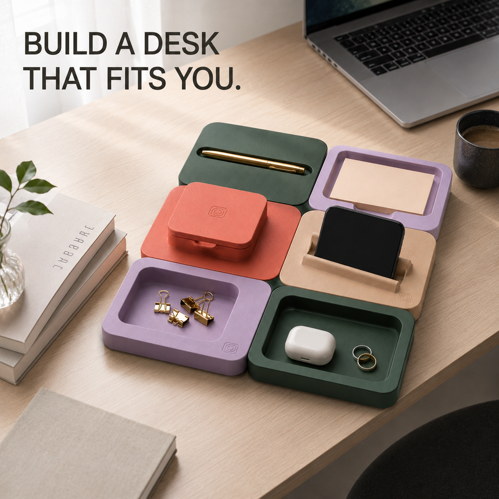GridTray Interlocking Desk Tiles