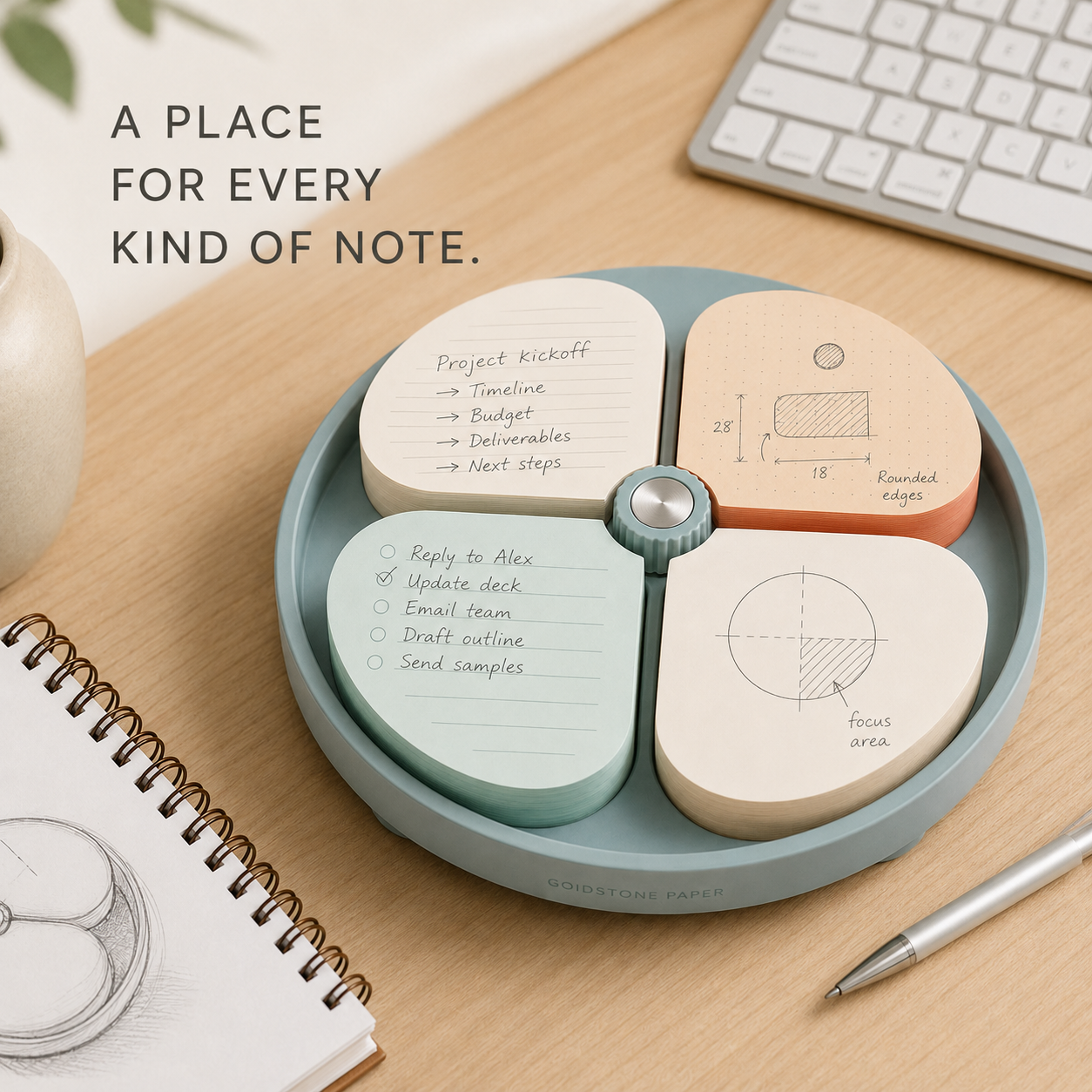 TearCurve Rotating Note Pad