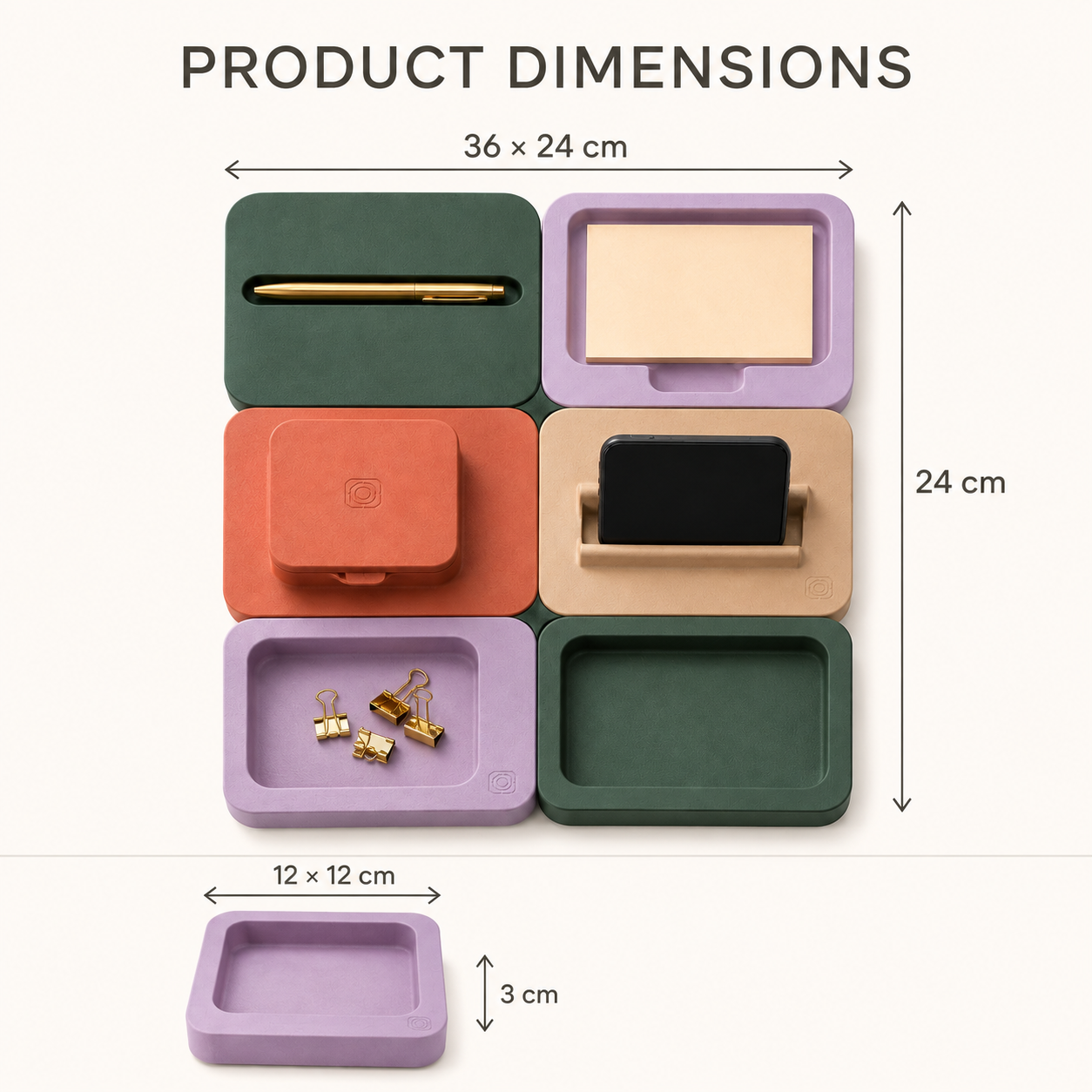 GridTray Interlocking Desk Tiles